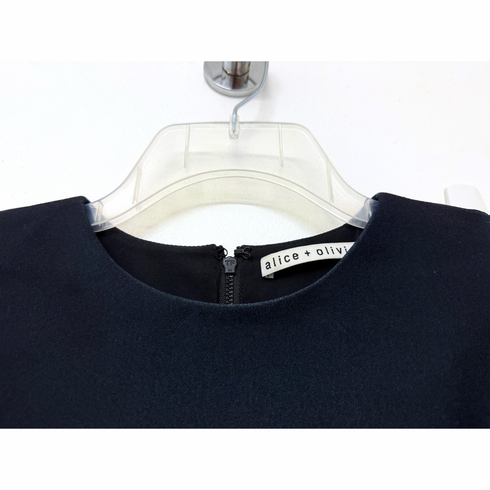 Alice + Olivia The Beatles Clyde Shift Mini Dress Fab Four Portrait Black 0 - Picture 4 of 16